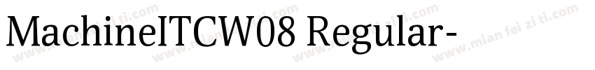 MachineITCW08 Regular字体转换